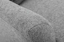 Shop Miliboo Sillón diseño tejido gris y y roble KATE