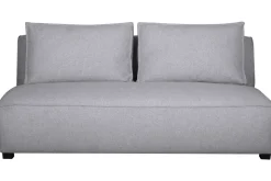 Discount Miliboo Sillón doble moderno en tejido gris claro PLURIEL