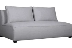 Discount Miliboo Sillón doble moderno en tejido gris claro PLURIEL