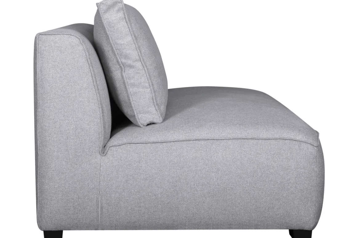 Discount Miliboo Sillón doble moderno en tejido gris claro PLURIEL