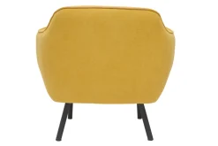 Best Sale Miliboo Sillón en tejido efecto terciopelo amarillo mostaza LAURENS