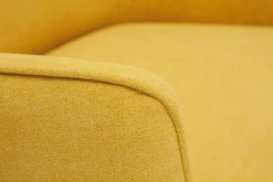 Best Sale Miliboo Sillón en tejido efecto terciopelo amarillo mostaza LAURENS
