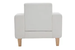 Cheap Miliboo Sillón escandinavo blanco patas madera FJORD