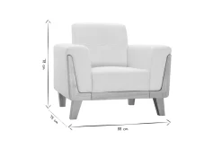 Cheap Miliboo Sillón escandinavo blanco patas madera FJORD