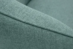 Shop Miliboo Sillón giratorio de diseño de tela verde grisáceo AMBER