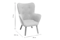 Cheap Miliboo Sillón infantil gris BABY BRISTOL