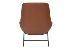 Store Miliboo Sillón marrón con tejido efecto terciopelo gris MARCEAU
