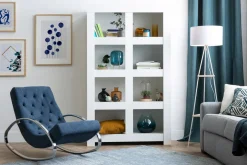 Flash Sale Miliboo Sillón mecedora moderno blanco mecedora CHESTY