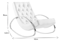 Flash Sale Miliboo Sillón mecedora moderno blanco mecedora CHESTY