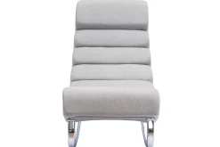 Store Miliboo Sillón mecedora moderno en tejido gris claro TAYLOR