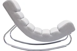 Store Miliboo Sillón mecedora moderno en tejido gris claro TAYLOR