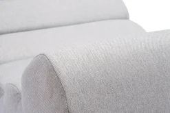 Store Miliboo Sillón mecedora moderno en tejido gris claro TAYLOR