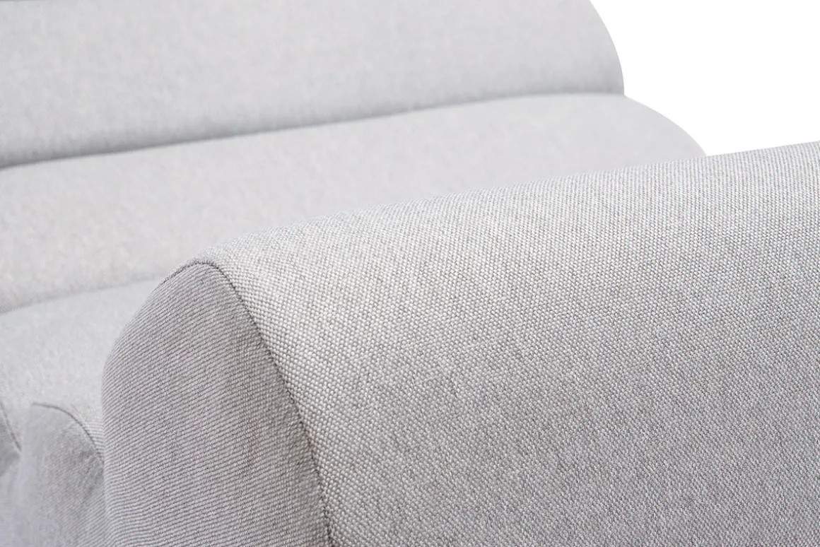 Store Miliboo Sillón mecedora moderno en tejido gris claro TAYLOR