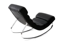 Fashion Miliboo Sillón mecedora moderno negro TAYLOR