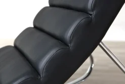 Fashion Miliboo Sillón mecedora moderno negro TAYLOR