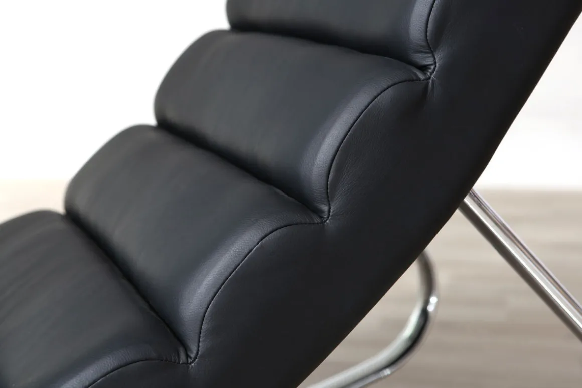 Fashion Miliboo Sillón mecedora moderno negro TAYLOR
