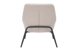 Cheap Miliboo Sillón moderno de tejido efecto aterciopelado beige y metal negro MAXINE