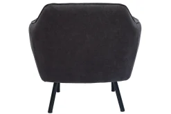 Cheap Miliboo Sillón moderno de tela efecto aterciopelado gris oscuro LAURENS