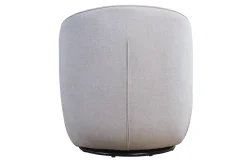 Store Miliboo Sillón moderno giratorio de tejido efecto aterciopelado texturizado beige AMBER