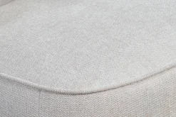 Store Miliboo Sillón moderno giratorio de tejido efecto aterciopelado texturizado beige AMBER