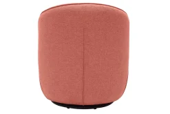 Shop Miliboo Sillón moderno giratorio de tejido efecto aterciopelado texturizado terracota AMBER