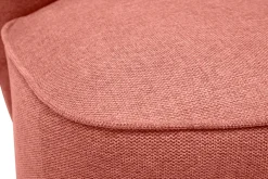 Shop Miliboo Sillón moderno giratorio de tejido efecto aterciopelado texturizado terracota AMBER