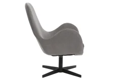 Sale Miliboo Sillón moderno terciopelo gris ANDY