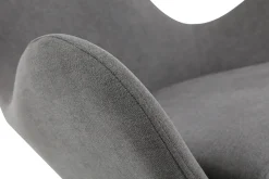 Sale Miliboo Sillón moderno terciopelo gris ANDY
