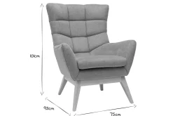 Sale Miliboo Sillón nórdico con tejido efecto aterciopelado texturizado color terracota y madera BRODY