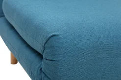 Clearance Miliboo Sillón nórdico convertible tejido azul petróleo AMIKO