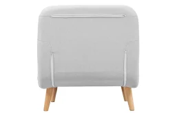 Shop Miliboo Sillón nórdico convertible tejido gris claro AMIKO