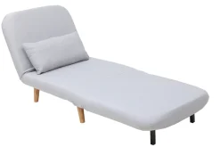 Shop Miliboo Sillón nórdico convertible tejido gris claro AMIKO