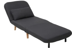 Shop Miliboo Sillón nórdico convertible tejido gris oscuro AMIKO