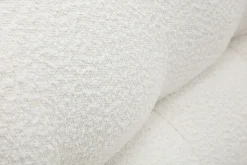 Sale Miliboo Sillón nórdico de borreguillo blanco y madera clara YUMI