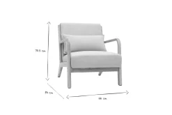 Cheap Miliboo Sillón nórdico de borreguillo blanco y madera clara maciza DERRY