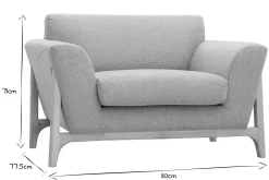 Best Sale Miliboo Sillón nórdico de tejido efecto aterciopelado texturizado gris claro y fresno ASAKO