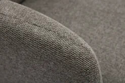 Cheap Miliboo Sillón nórdico de tejido efecto aterciopelado texturizado gris y madera oscura ISKO