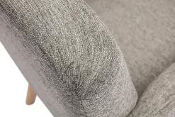 Flash Sale Miliboo Sillón nórdico de tela gris claro y madera clara ISKO