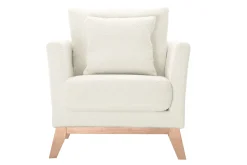 Cheap Miliboo Sillón nórdico desenfundable efecto borreguillo blanco OSLO