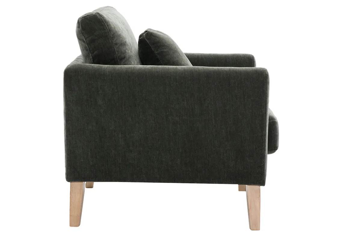 Cheap Miliboo Sillón nórdico desenfundable efecto terciopelo kaki OSLO