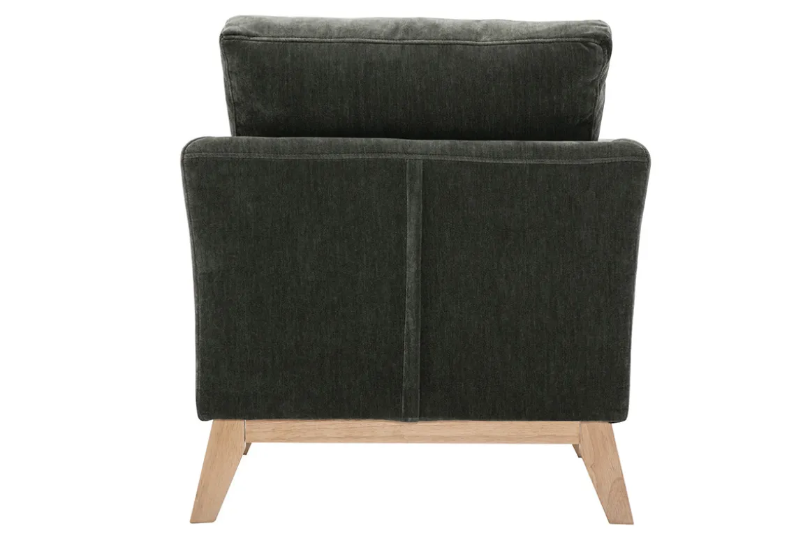 Cheap Miliboo Sillón nórdico desenfundable efecto terciopelo kaki OSLO
