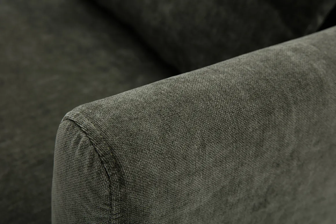 Cheap Miliboo Sillón nórdico desenfundable efecto terciopelo kaki OSLO