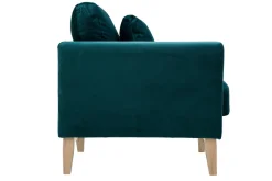 Store Miliboo Sillón nórdico desenfundable terciopelo azul petróleo OSLO
