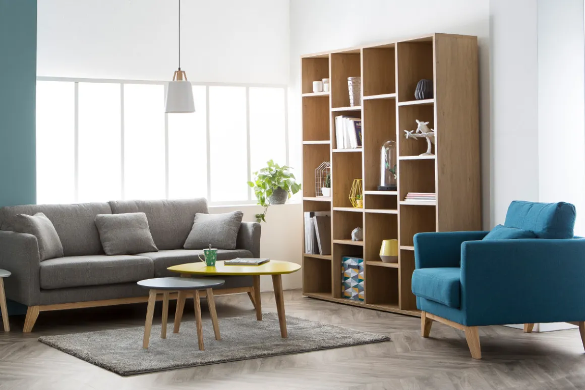 Fashion Miliboo Sillón nórdico desenfundable efecto terciopelo mostaza OSLO
