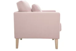 Sale Miliboo Sillón nórdico desenfundable de tela rosa OSLO