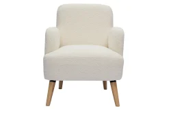 Best Miliboo Sillón nórdico efecto borreguillo y madera ISKO