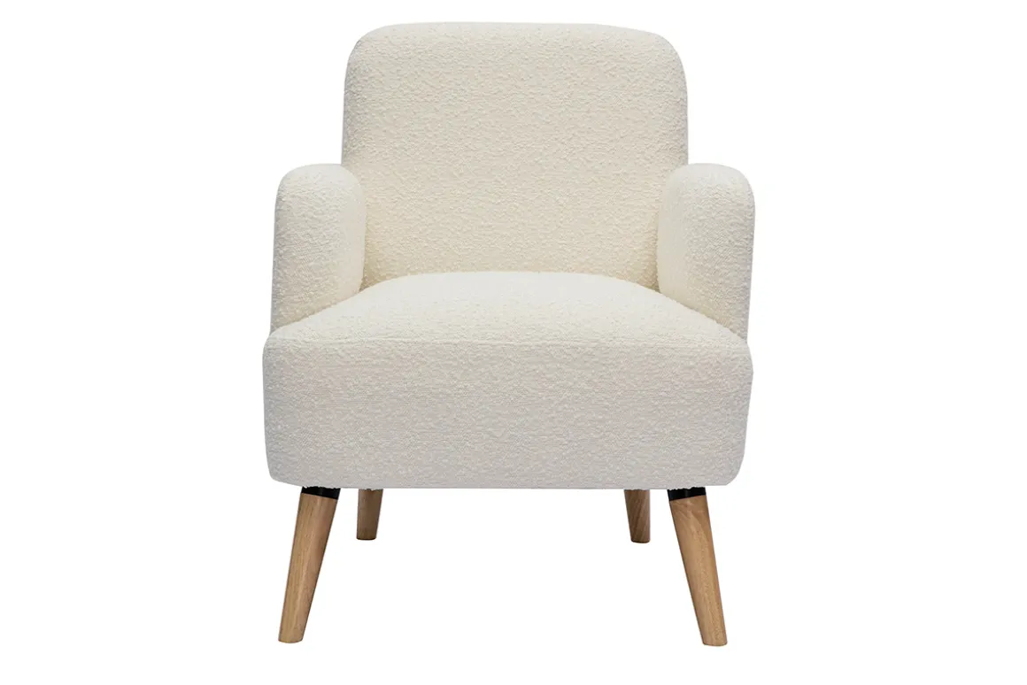 Best Miliboo Sillón nórdico efecto borreguillo y madera ISKO