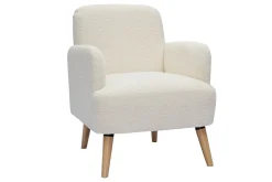 Best Miliboo Sillón nórdico efecto borreguillo y madera ISKO