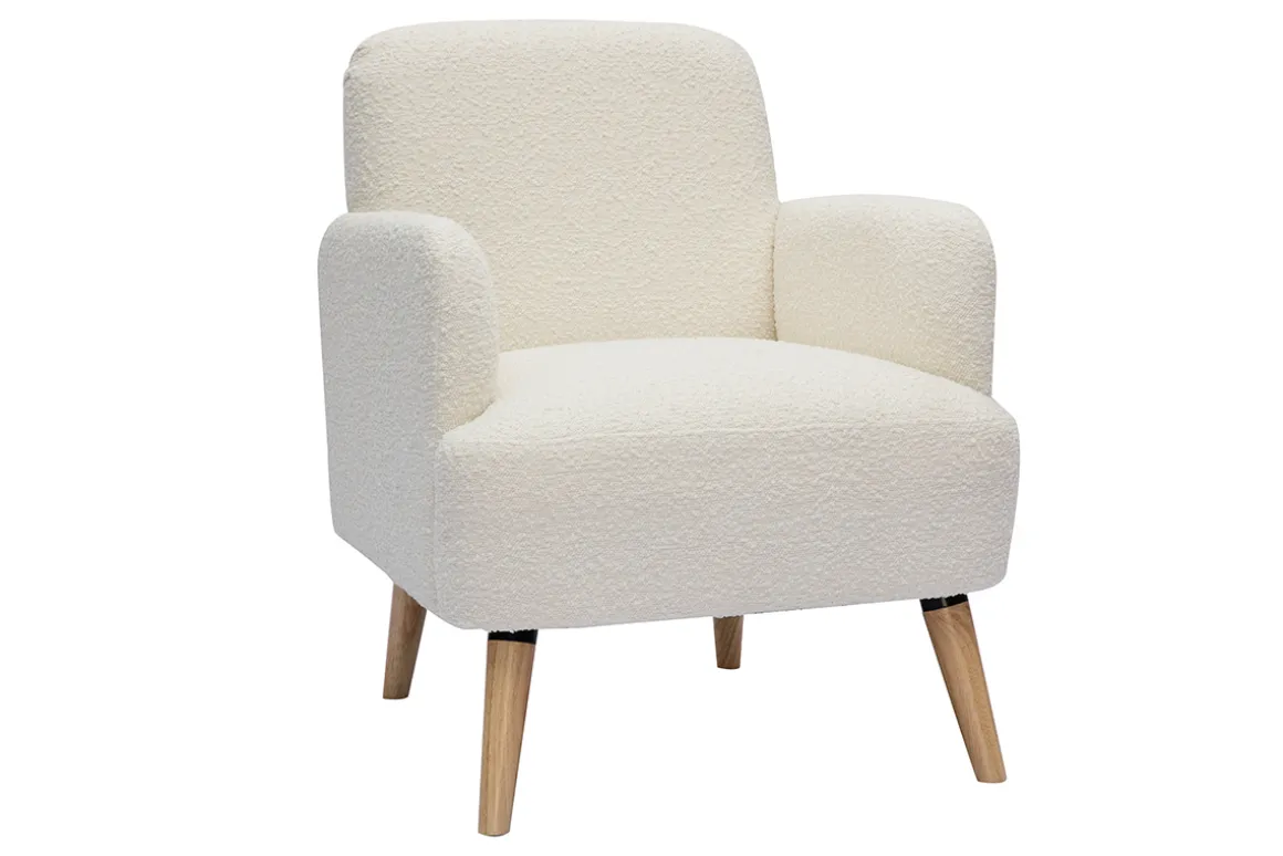 Best Miliboo Sillón nórdico efecto borreguillo y madera ISKO