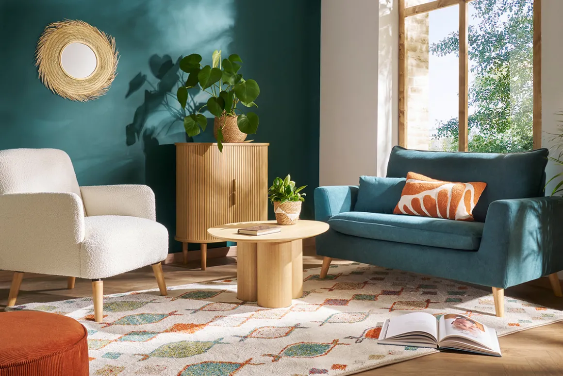 Best Miliboo Sillón nórdico efecto borreguillo y madera ISKO